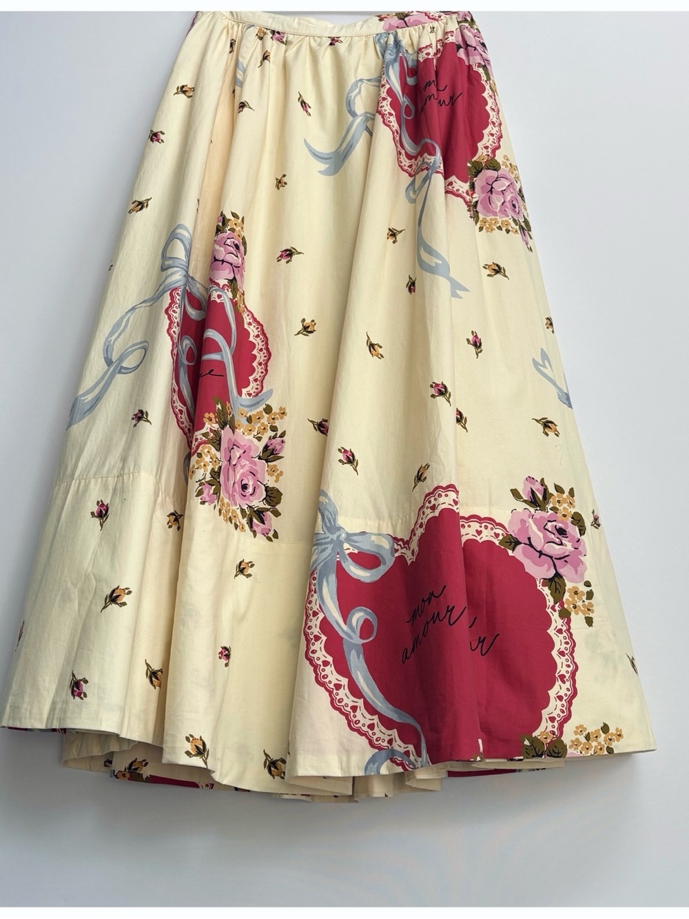 NWT Anthropologie Maeve Jacie Poplin Vintage Heart Floral Print Maxi Skirt S - Picture 9 of 17